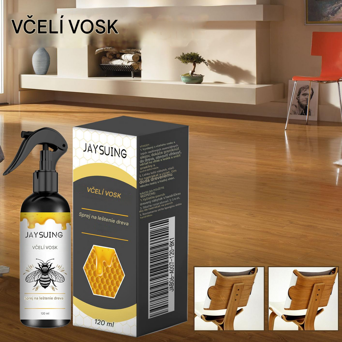 【Kúp 1 a získaj 1 zadarmo】🍯 Leštiaci sprej na drevo s včelím voskom na údržbu nábytku a prevenciu prasklín.