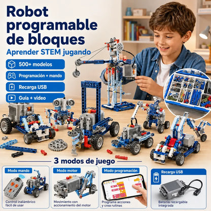 🤖🧩 [Descuento del 50 % por tiempo limitado] Kit de robot eléctrico para montar por niños