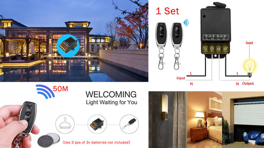 Brezžični daljinski upravljalnik 30A visokozmogljiv rele, krmiljenje motornega stikala