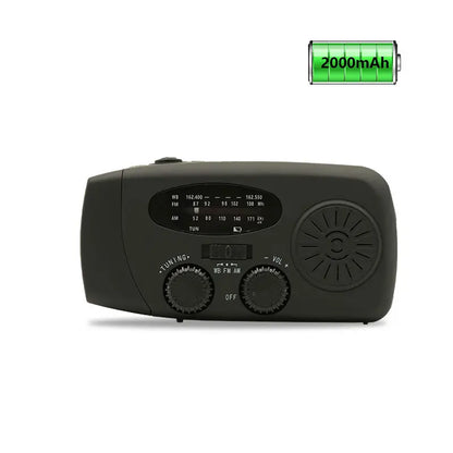 Radio de emergencia solar portátil multifuncional