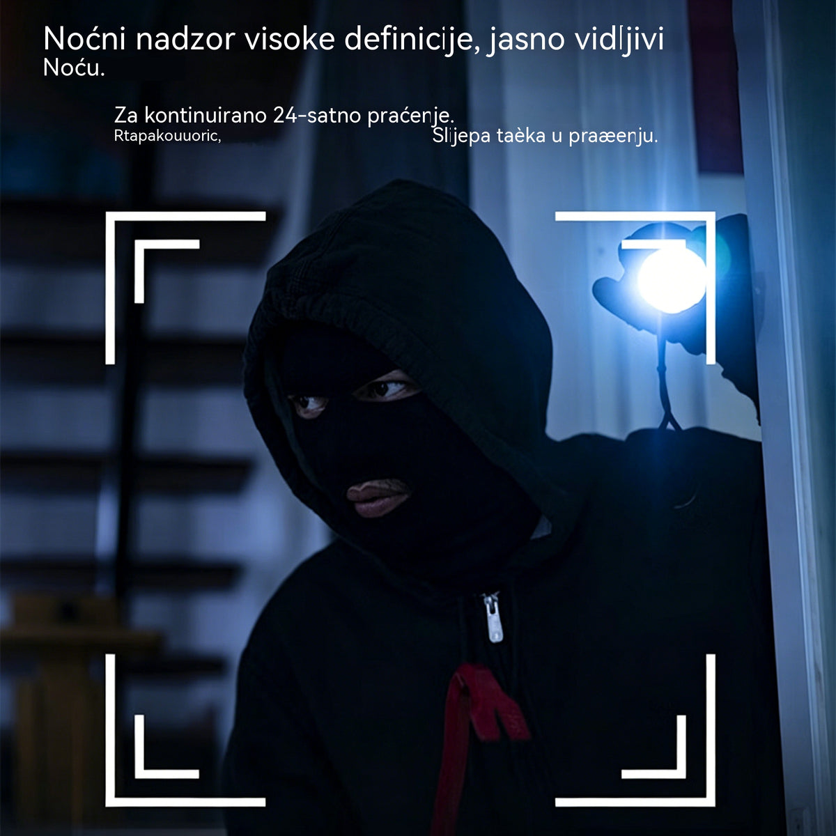 Kamera visoke rezolucije s pametnim sustavom za nadzor doma putem bežičnog WiFi-ja, infracrvenog noćnog vida, dvosmjernog interfona i kamere visoke rezolucije.