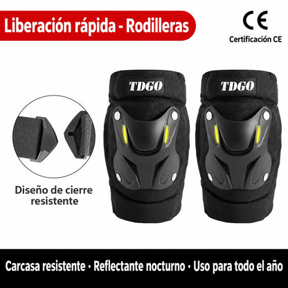 Rodilleras protectoras fluorescentes aptas para todas las estaciones, 🚴‍♂️🛠️ ideales para ciclismo y trabajos de mantenimiento.