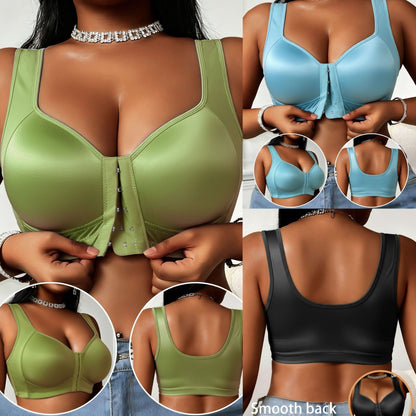 😍👙【Balenie 3 kusov】【40-100 kg】Dámska podprsenka bez kostíc so zapínaním vpredu