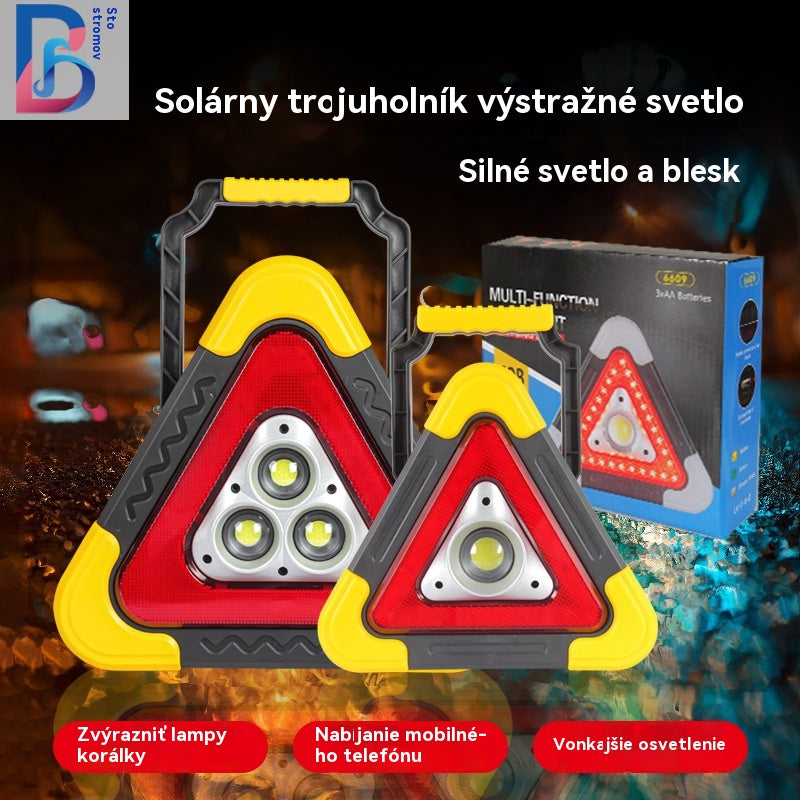 Trojuholníkové solárne LED výstražné svetlá pre zvýšenie bezpečnosti riadenia av núdzových situáciách