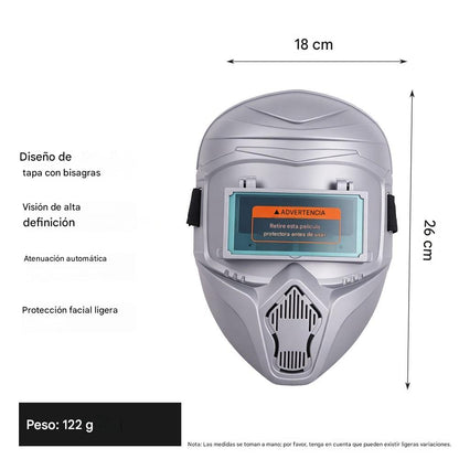 Casco de soldadura totalmente automático con luz variable