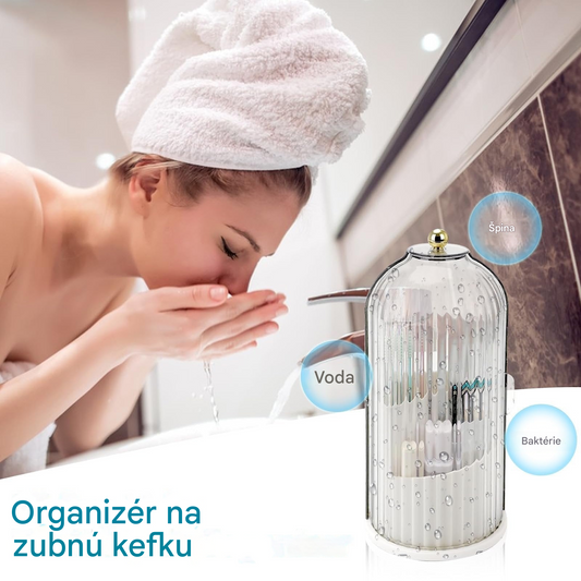 ZĽAVA 50 %! 🏡 Držiak na zubnú kefku s posuvným vekom – Hygienický dizajn, nekvapká a šetrí miesto 🚿