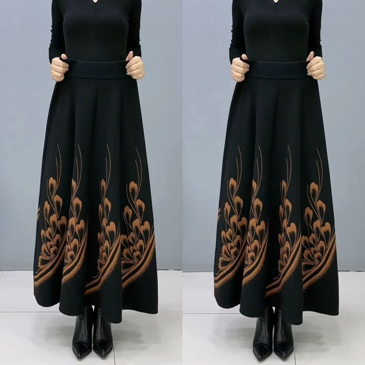 👗🎀【S-3XL：35-95kg】Jesenska i zimska vunena suknja, moderna i svestrana