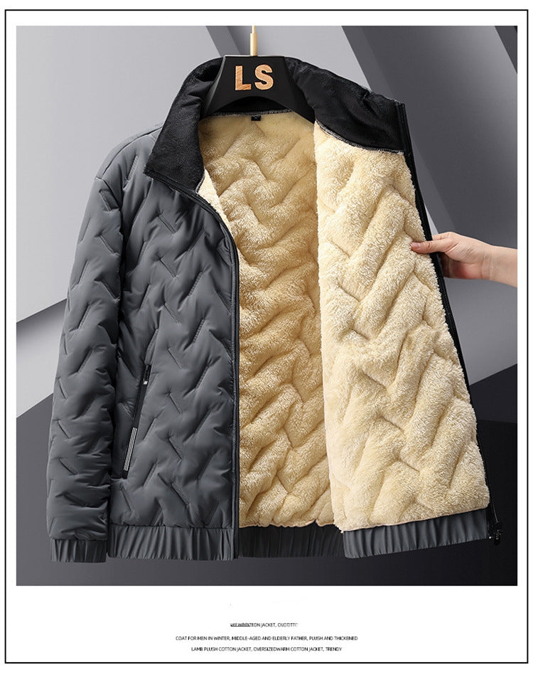 🔥【50% popust】🔥【M-5XL】Moška zimska jakna iz žameta in odebeljenega bombaža za večje velikosti
