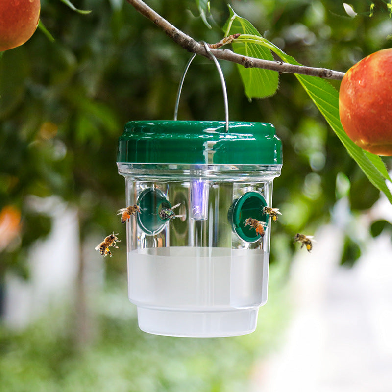 🐝☀️ Trampa solar para avispas para patios y jardines 🔋🌿 – Altamente eficiente, recargable, resistente a la intemperie, cubre hasta 500 metros cuadrados.