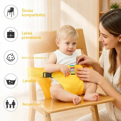 👶 Nepostrádateľný produkt na kŕmenie detí na cestách! Bezpečnostný pás pre prenosnú detskú stoličku, pripravený na použitie jedným kliknutím, s ochranou proti pádu! ✨🎒