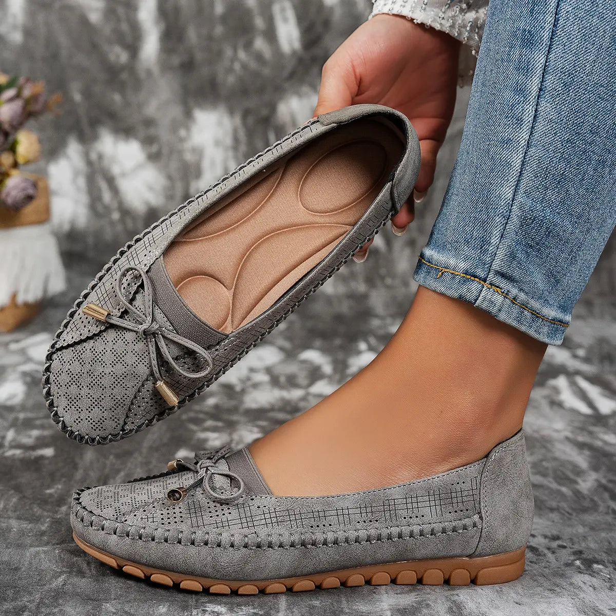 【Tallas 36-43】🔥 Zapatos ortopédicos para mujer, hechos de cuero genuino, ligeros, antideslizantes, transpirables y cómodos.