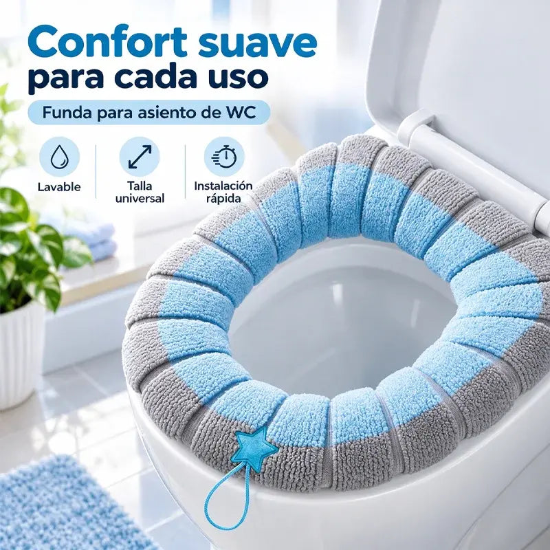 📢📢 4 piezas 28€ ⏰Linda funda tejida para asiento de inodoro con asa