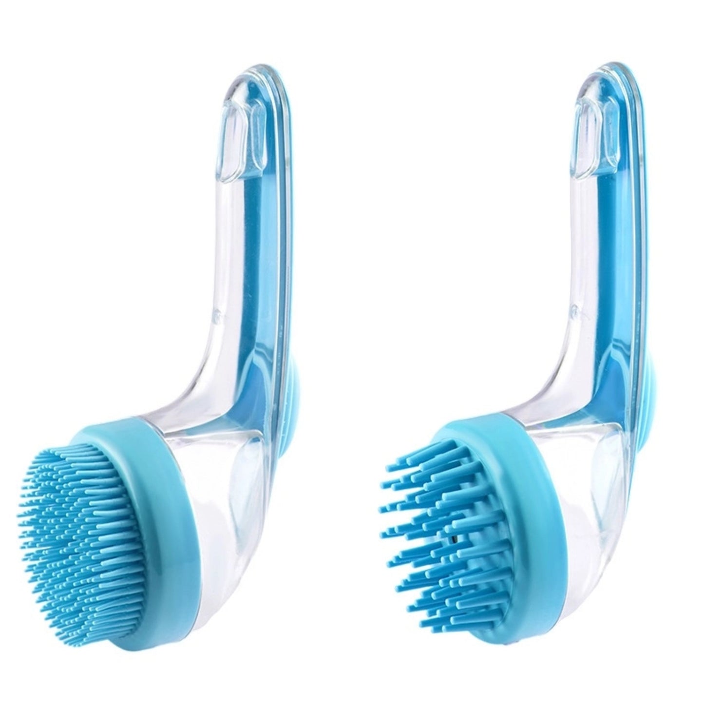 【Compra 1 y llévate 1 gratis：2 piezas】⏰Cepillo de baño para mascotas con mango largo y dispensador de champú