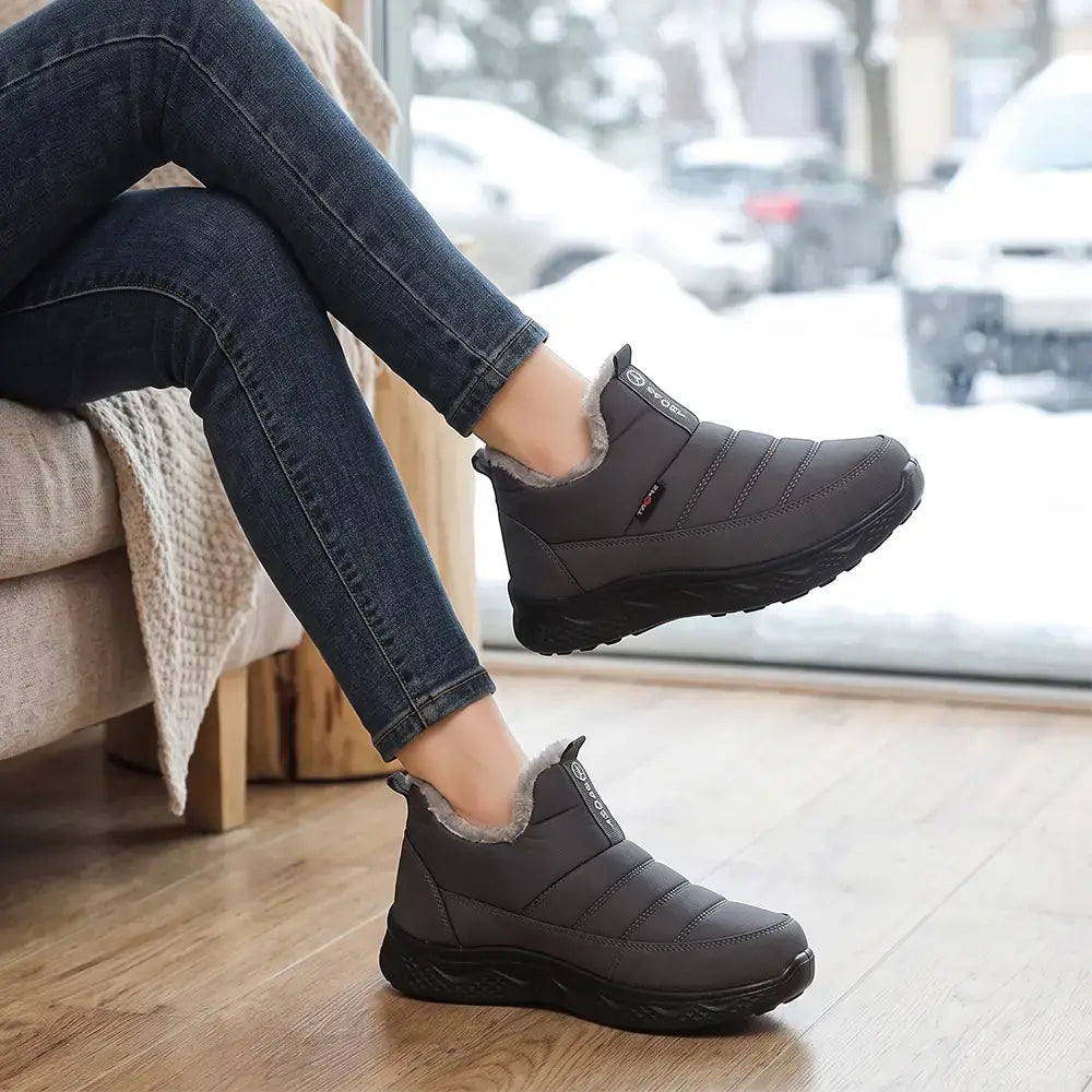 【35-41】Nuevas botas de invierno para mujer: botas de nieve casuales, aislantes, gruesas y cálidas para mamás.