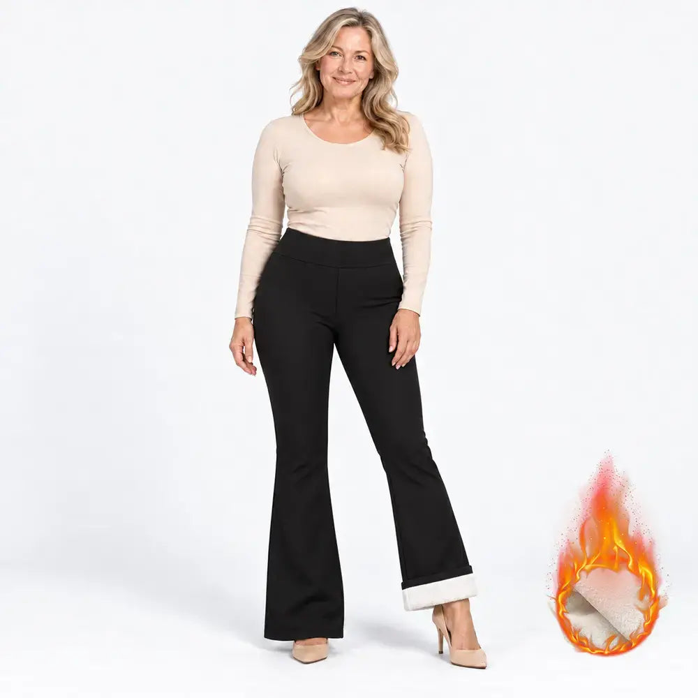 🔥 Tus pantalones de corte recto con forro de borreguillo: ¡calidez y estilo en una sola prenda!