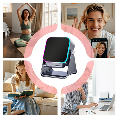🔥📢 SLEVA 50 %! Bluetooth reproduktor 5 v 1 s bezdrátovým nabíjením a nastavitelným držákem na telefon 🎶⚡