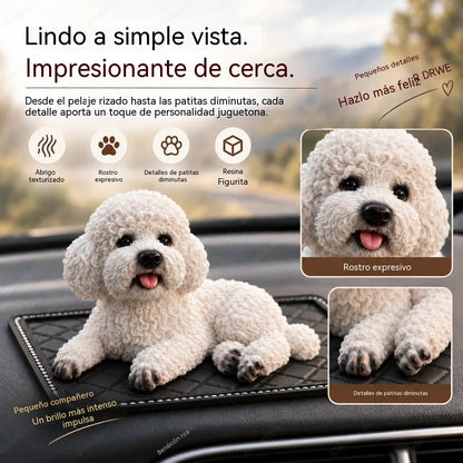 🐶✨Adorno de caniche para coche: la mejora más adorable para el salpicadero