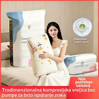 -50%🧳 Paket od 5【Kupite 3, dobijte 2 GRATIS】Vreće za vakuumsko pohranjivanje odjeće, bez pumpe