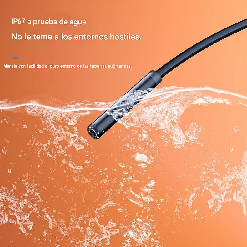 🔥【5 M】🔥 Cámara endoscópica USB impermeable 3 en 1 con LED