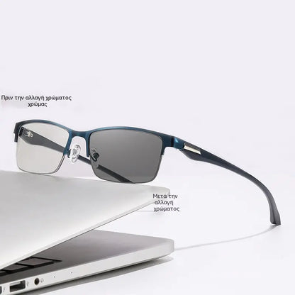 Nuevas gafas de lectura semi al aire para personas de mediana edad y mayores, con funciones de zoom, multifocales, fotosensibles, fotocromáticas y de bloqueo de luz azul.