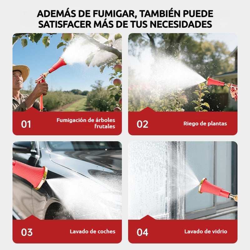 Pulverizador agrícola de alta presión con filtro y boquilla a prueba de viento. Pulverizador agrícola con bomba de pistón.