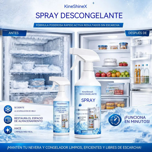 🔥【2 botellas por 28 euros】❄️ Nuevo spray descongelante 2026 🧡 Elimina rápidamente el hielo del congelador