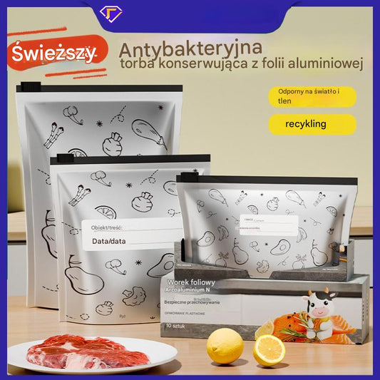 🔥🔥Łącznie 120 antybakteryjnych aluminiowych woreczków, bardzo łatwe w użyciu, do zachowania świeżości