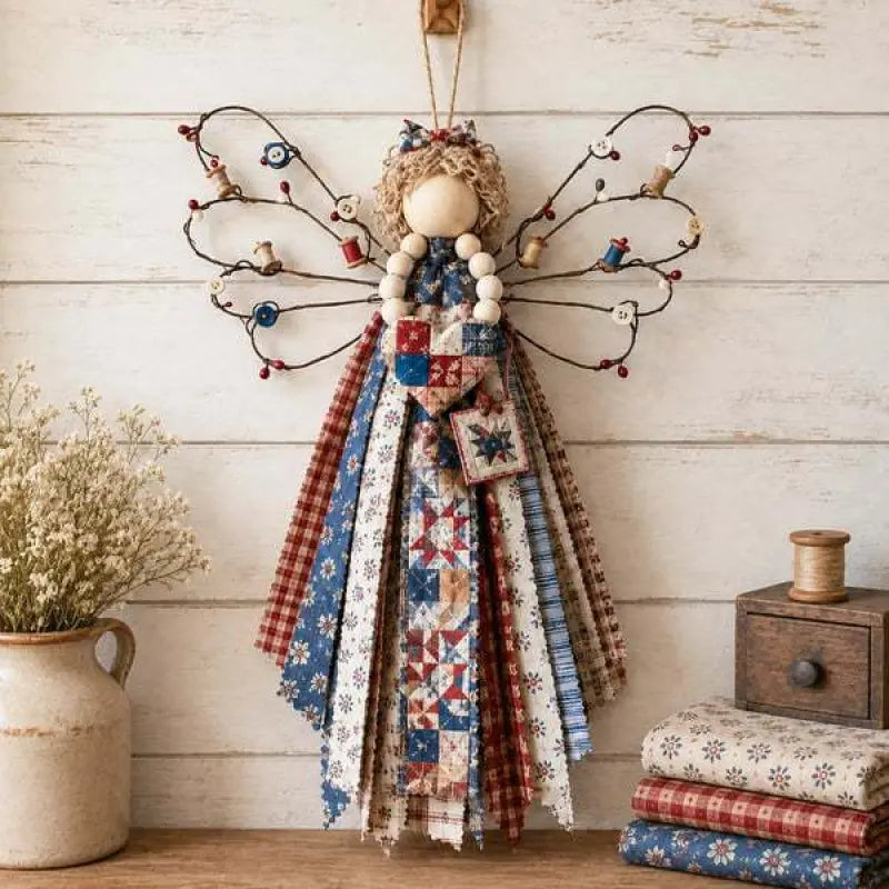 🔥ÚLTIMO DÍA 50% DE DESCUENTO - Kit DIY para colgar tela de ángel - Cose una pequeña bendición que perdurará para siempre