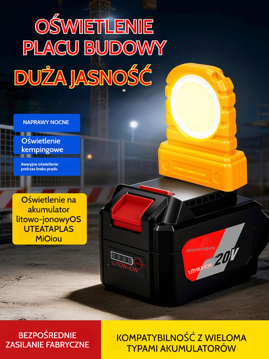 3 sztuki za 109 zł — uniwersalna lampa LED kompatybilna z różnymi gniazdami baterii litowych