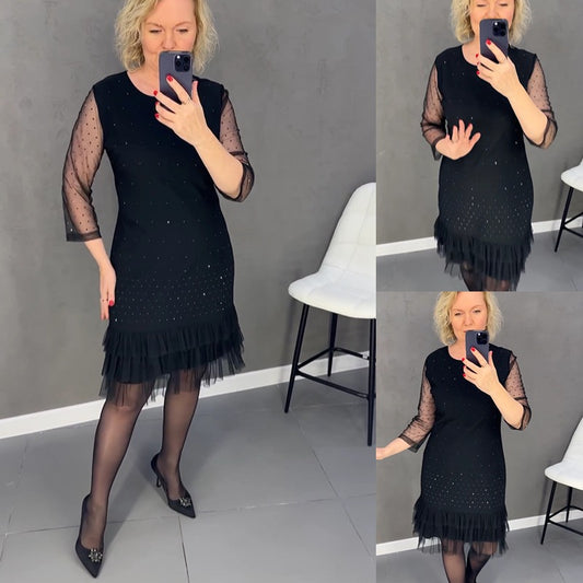 💗【S-5XL】🥂Rochie elegantă neagră la modă 2025, confortabilă și casual