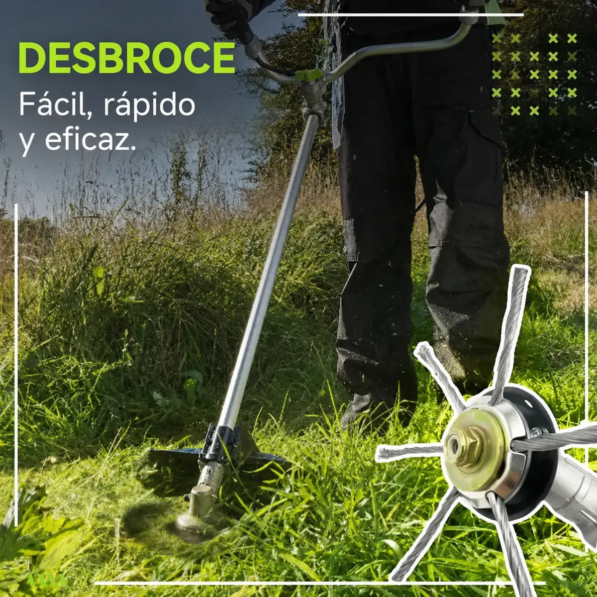 ⏰Compra 1 y llévate 1 gratis🔥 Cabezal de corte reemplazable para cortacésped/desbrozadora - cabezal de corte de acero para cortar césped 🌿✂️⚙️