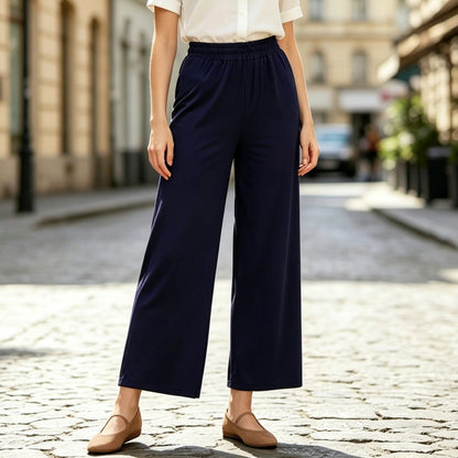 ✨Pantalones anchos, suaves como nubes, de talle alto, pierna recta y corte elástico, estilo casual.