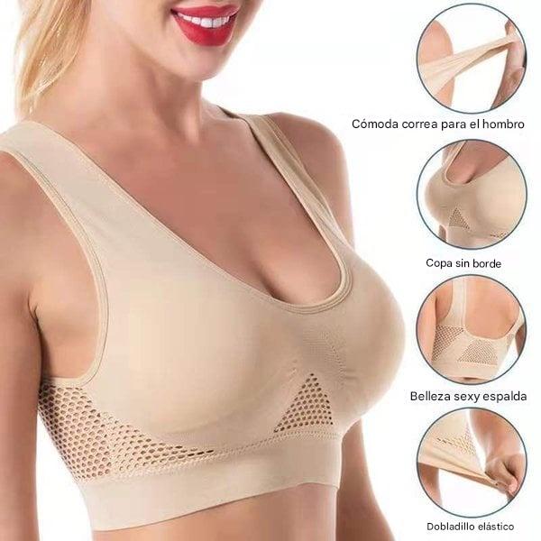 😍【Paquete de 3】Sujetador sin costuras para todas las tallas ❤️ Transpirable y refrescante 【40-120KG】