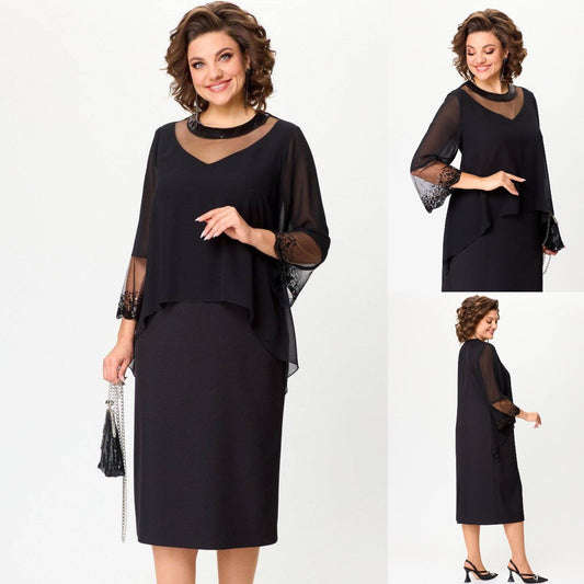 💗【Časovo obmedzená ponuka】🤩【S-5XL】Dlhá sukňa s francúzskym elegantným dizajnom, tajomná čierna