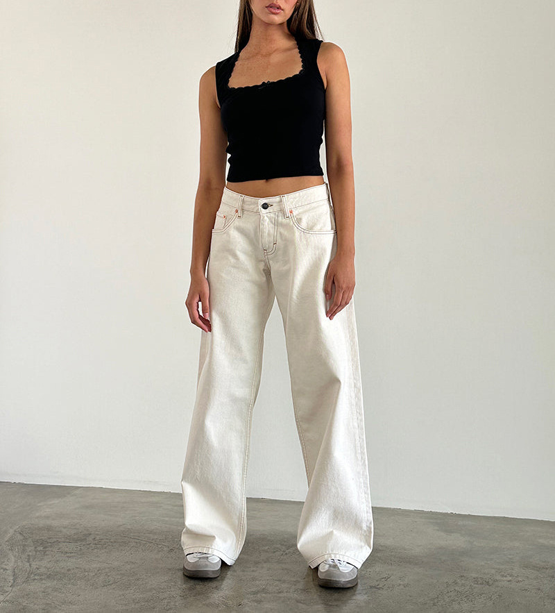 【XS-6XL】Vaqueros de Mujer con Cintura Baja y Pernera Ancha - Estilo Retro Urbano