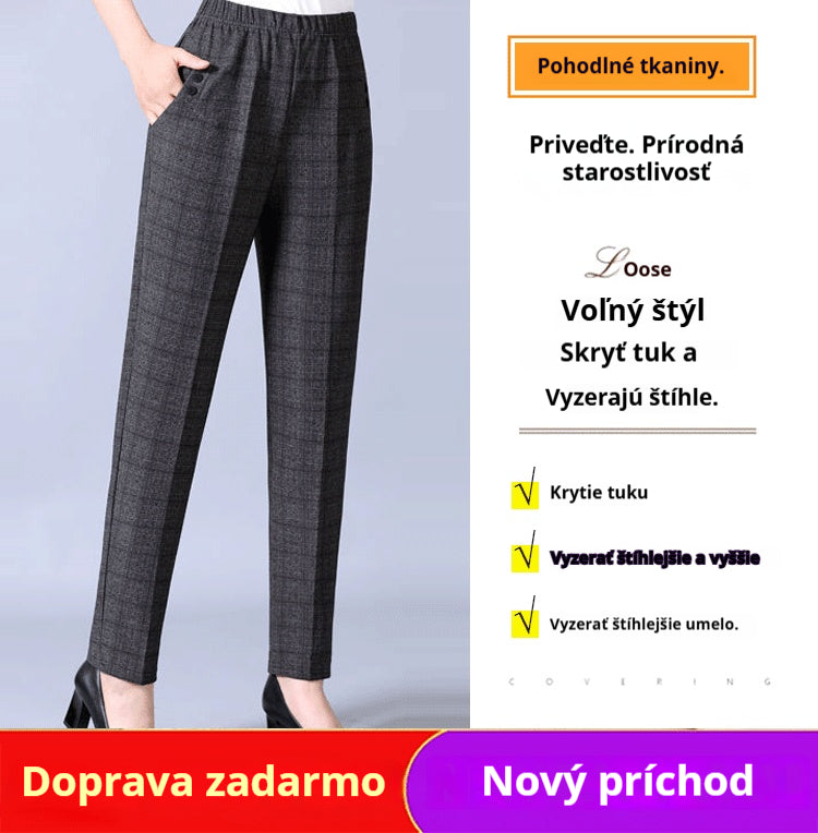 🏆【Kúpte 1, dostanete 1 zadarmo】🔥【45-90 KG】Nové dámske plyšové nohavice rovného strihu s vysokým pásom na jeseň a zimu