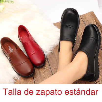 🔥👟【Tallas 35-41】Cómodos zapatos de mujer de piel auténtica, suela suave, antideslizante y resistente al desgaste, calidad garantizada.