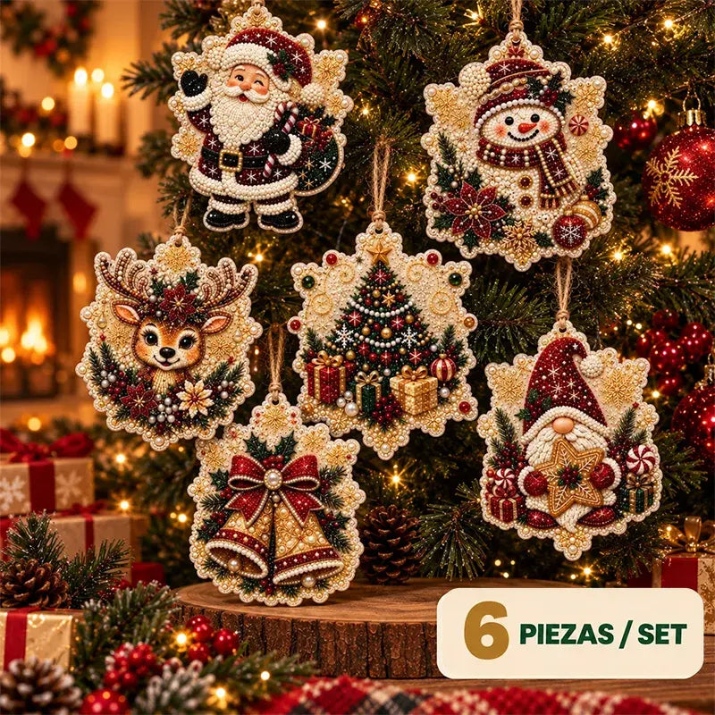 🎄✨ Kit 6 Adornos Navideños de Madera DIY – Para Pintar y Personalizar | Manualidades Navideñas en Familia 🖌️