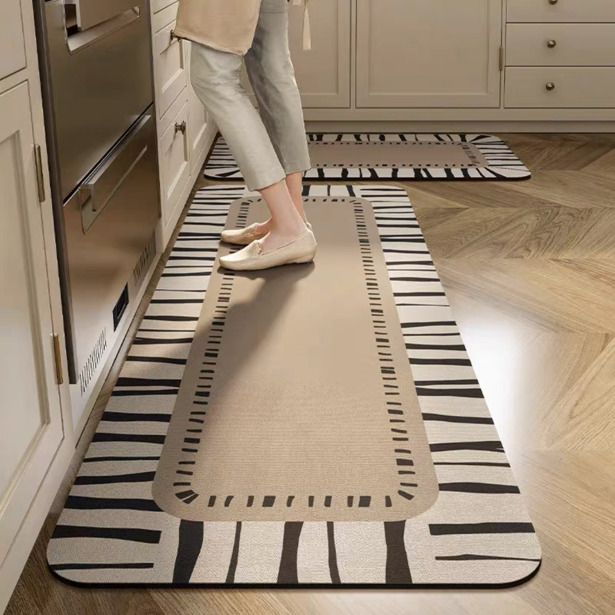 💥💥【se venden como pan caliente】【40*60+40*120cm】Alfombras de cocina y baño antideslizantes y muy absorbentes