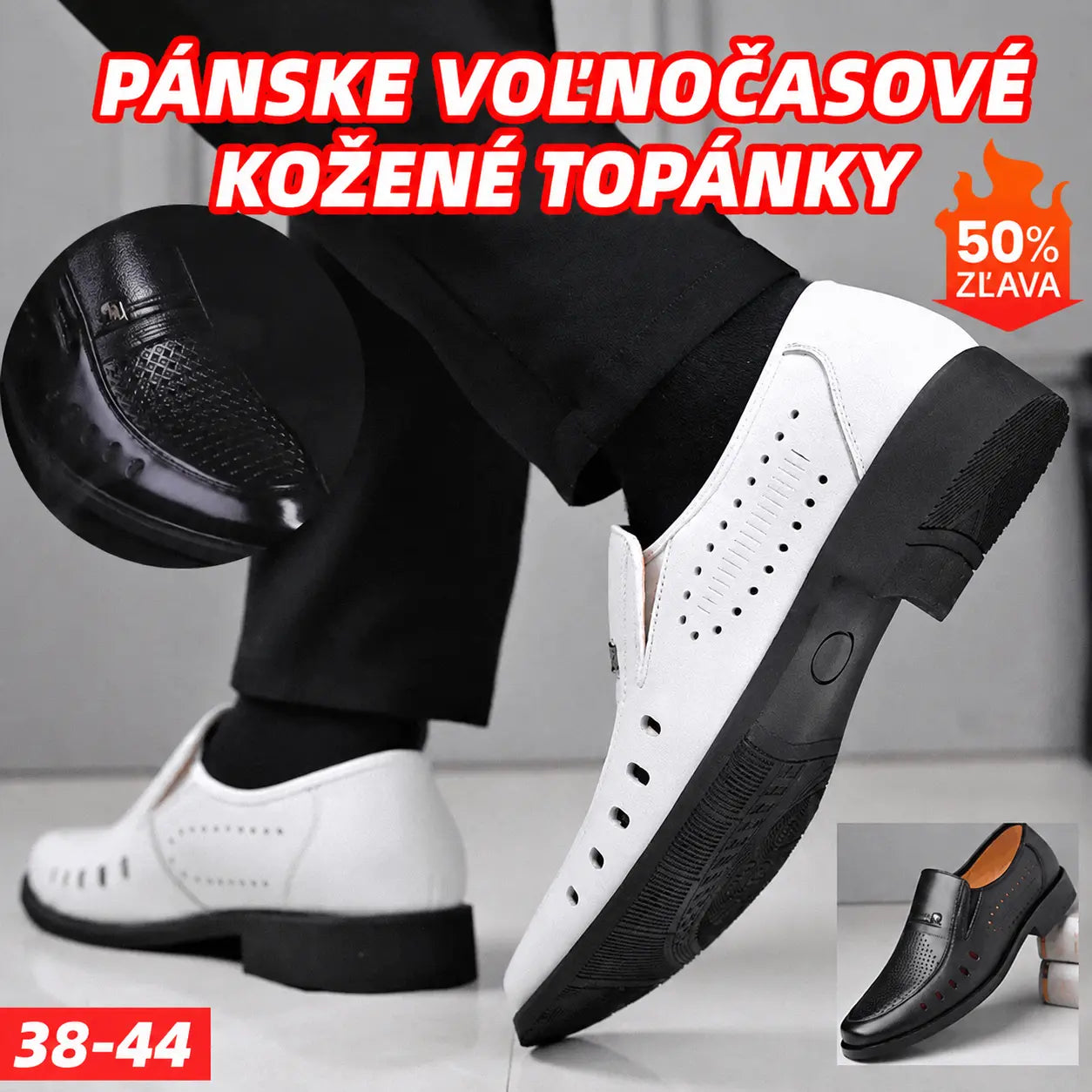 【38-44】2026 Nové pánske kožené ležérne topánky