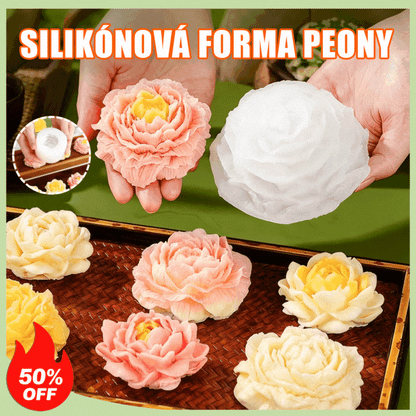 🌸Molde de silicona 3D grande, mediano y pequeño para flor de peonía, vela de aromaterapia DIY, difusor de coche, decoraciones de piedra y pegamento