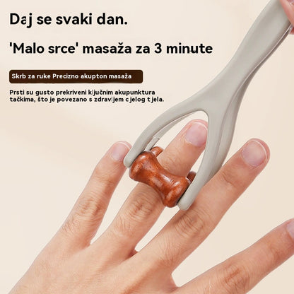🌿Masažer za prste od punog drva: Valjci od prirodnog drva pomažu u deblokiranju meridijana i ublažavanju umora ruku. 🌿