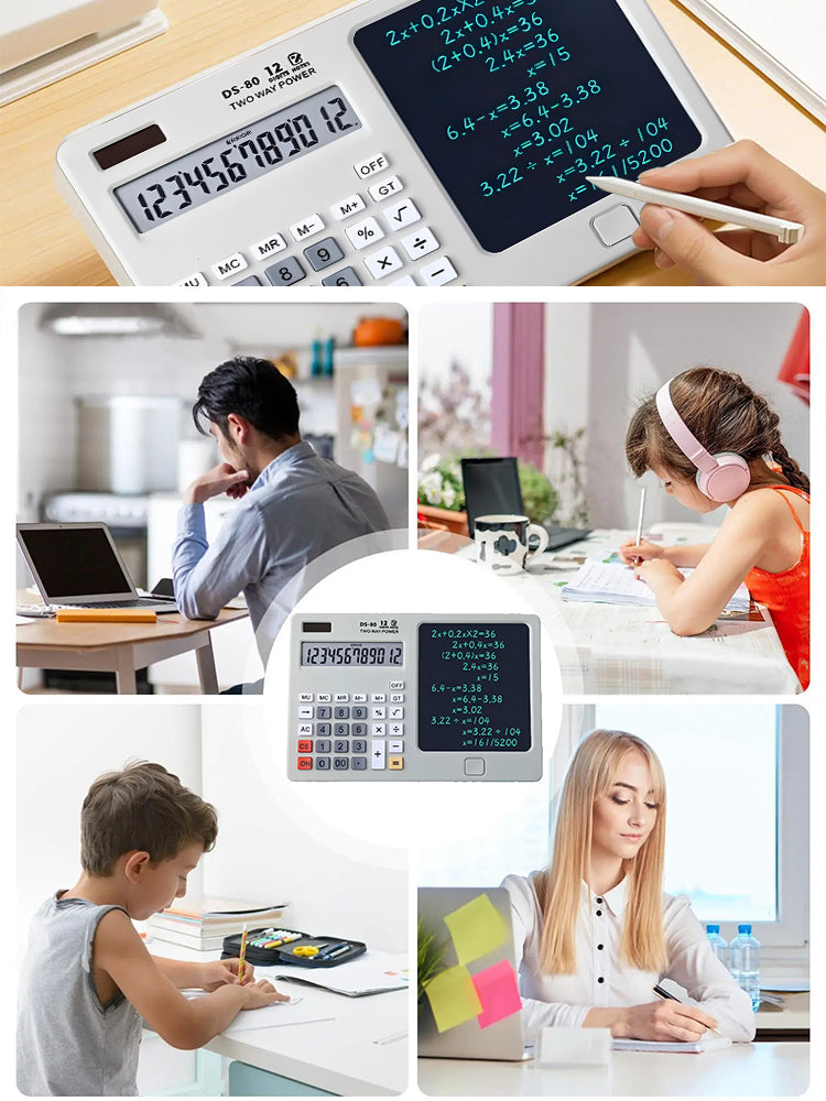✨ ✨Настолен калкулатор с подложка за писане, многофункционална подложка за офис употреба в счетоводството и финансите, смарт компютър