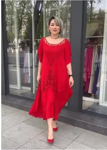 ❤️【S-5XL】nové šaty, plus size, pohodlné a voľné🔥Vynikajúca kvalita👌Perfektne sedia všetkým typom postavy👌