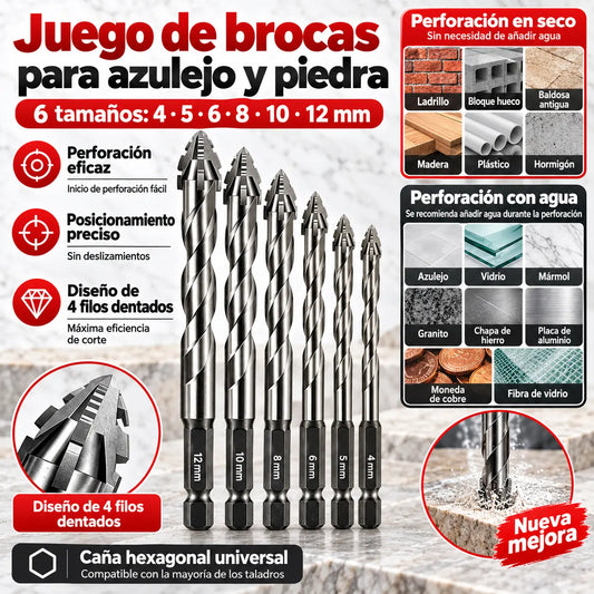 🔥Oferta caliente 2026🔥Juego de brocas excéntricas de 4 flautas de alta resistencia