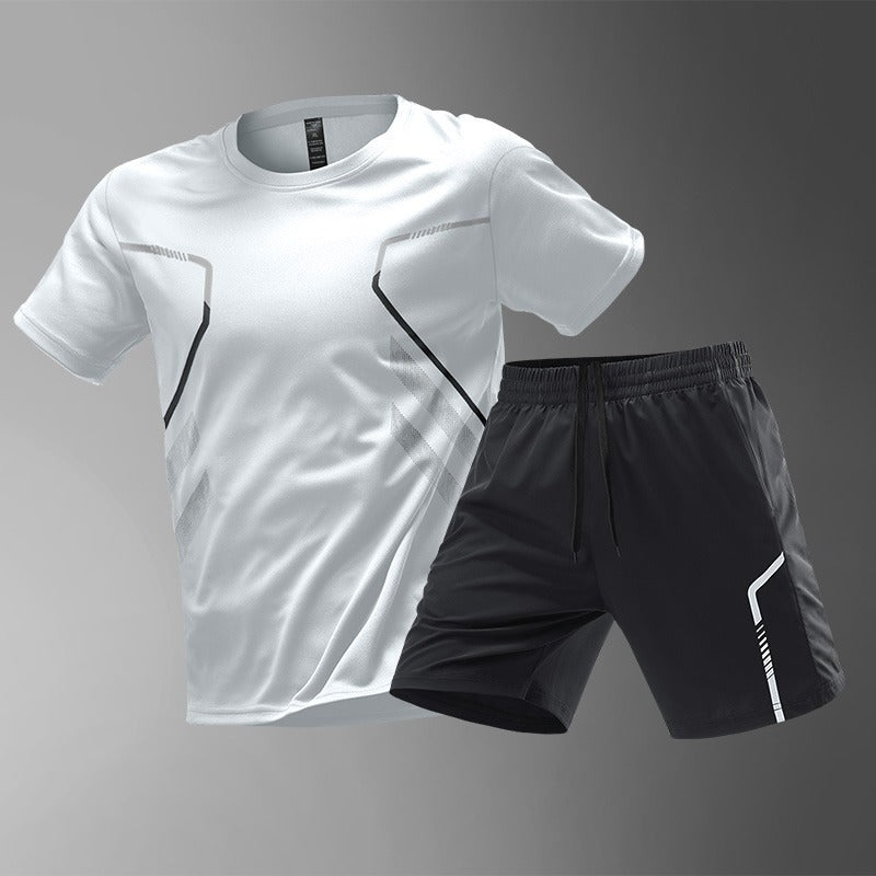 🧊【¡Último día：-50%】Chándal de seda helada de secado rápido para hombre, tallas grandes (M-5XL), ¡perfecto para el verano