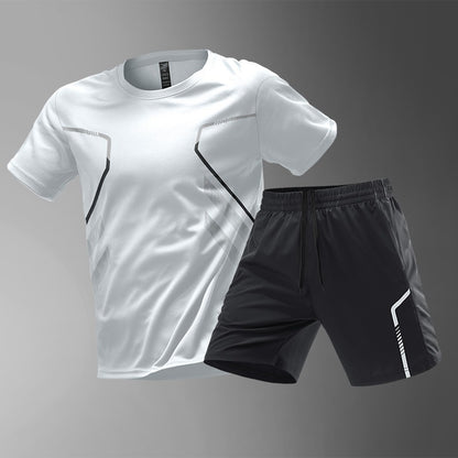 🧊【¡Último día：-50%】Chándal de seda helada de secado rápido para hombre, tallas grandes (M-5XL), ¡perfecto para el verano