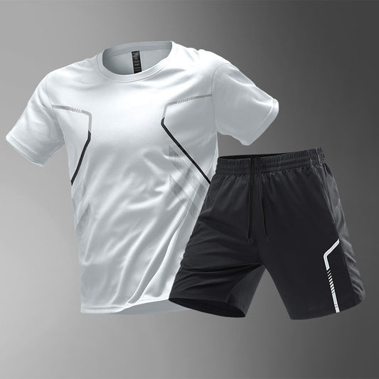 🧊【¡Último día：-50%】Chándal de seda helada de secado rápido para hombre, tallas grandes (M-5XL), ¡perfecto para el verano
