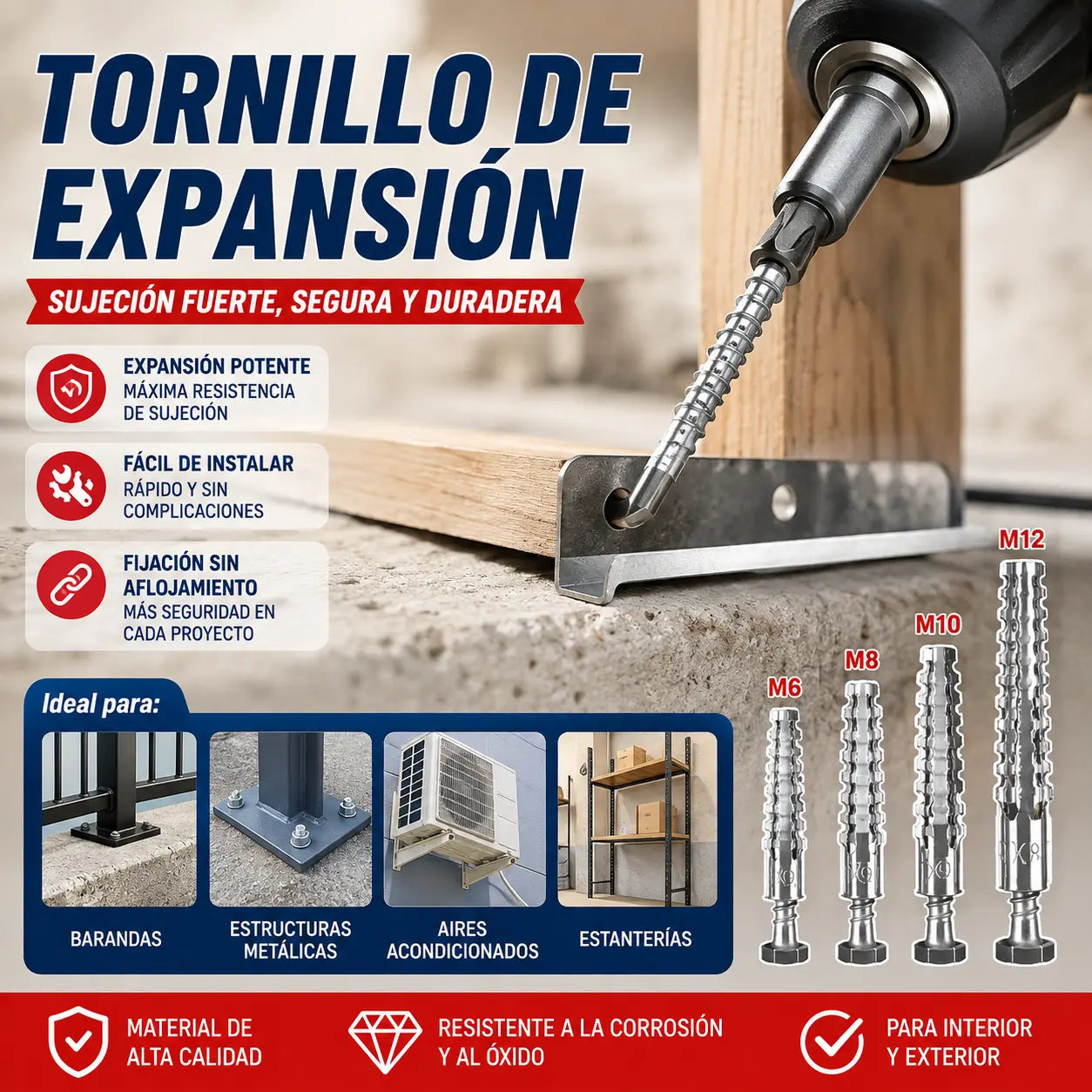 【100 juegos】🔩 Anclaje metálico dentado súper resistente para fijaciones firmes en cualquier pared
