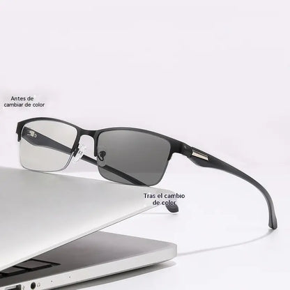 Nuevas gafas de lectura semi al aire para personas de mediana edad y mayores, con funciones de zoom, multifocales, fotosensibles, fotocromáticas y de bloqueo de luz azul.